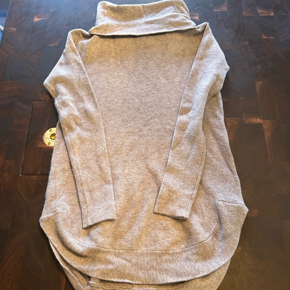 Cyrus Light Gray Cowl Neck Sweater